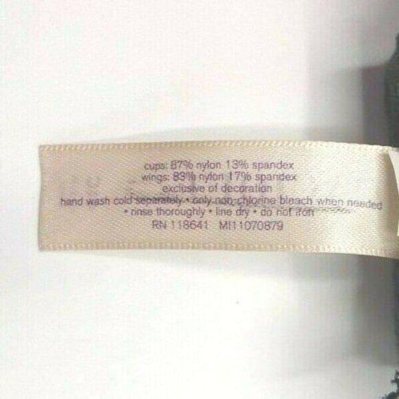 Cacique Lane Bryant Womens Bra Smooth Satin Full Coverage with Lace 42F Black - Picture 10 of 10